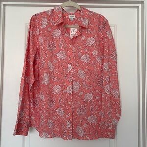 J. Crew Lightweight Cotton Shirt in Signature Fit size XXL Floral All Over Print
